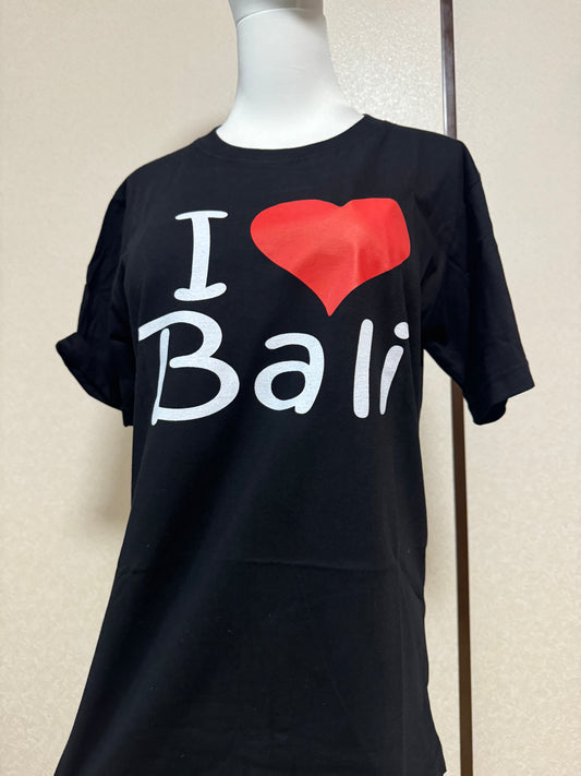 T Shirt Kaos katun I Love Bali