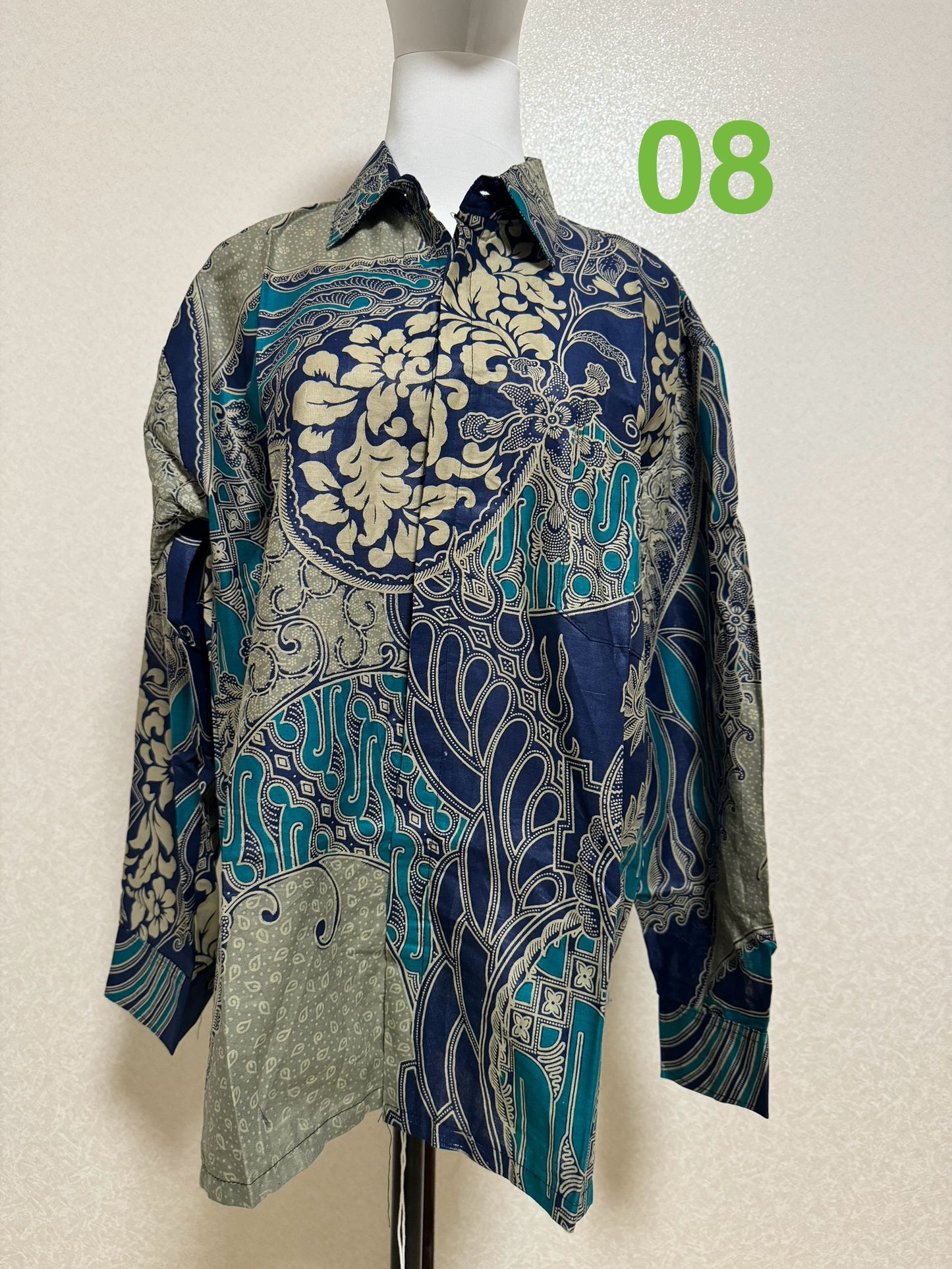 Kemeja Batik Cowo Lengan Panjang Size L