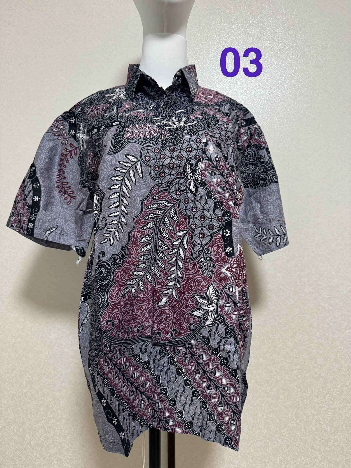 Kemeja Batik Cowo Lengan Pendek Size XL