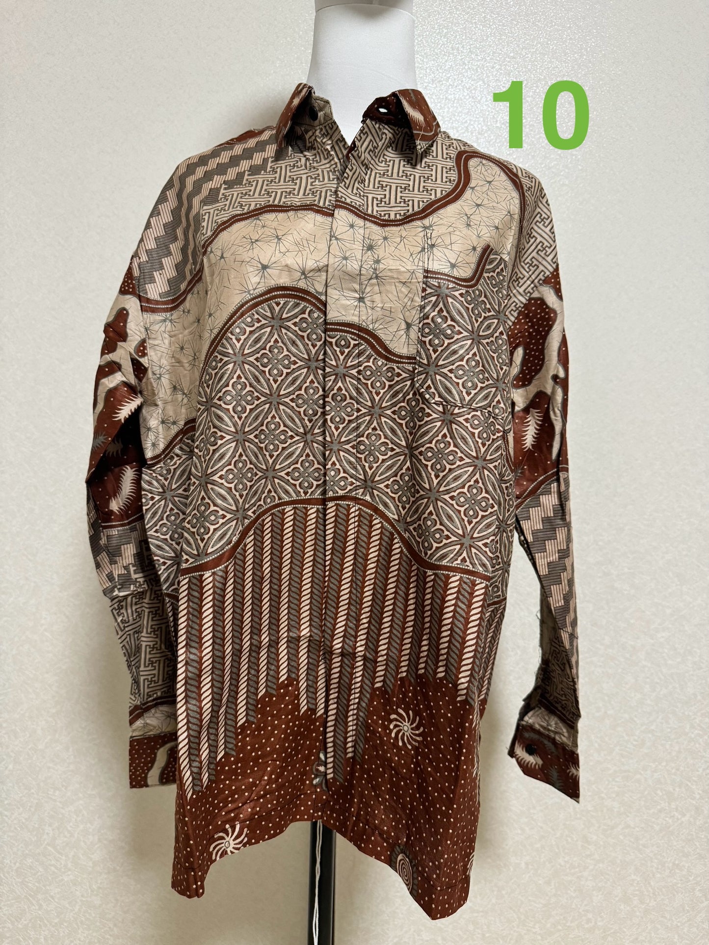 Kemeja Batik Cowo Lengan Panjang Size L