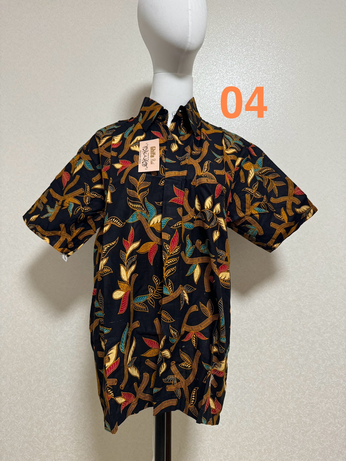 Kemeja Batik Cowo Lengan Pendek Size M