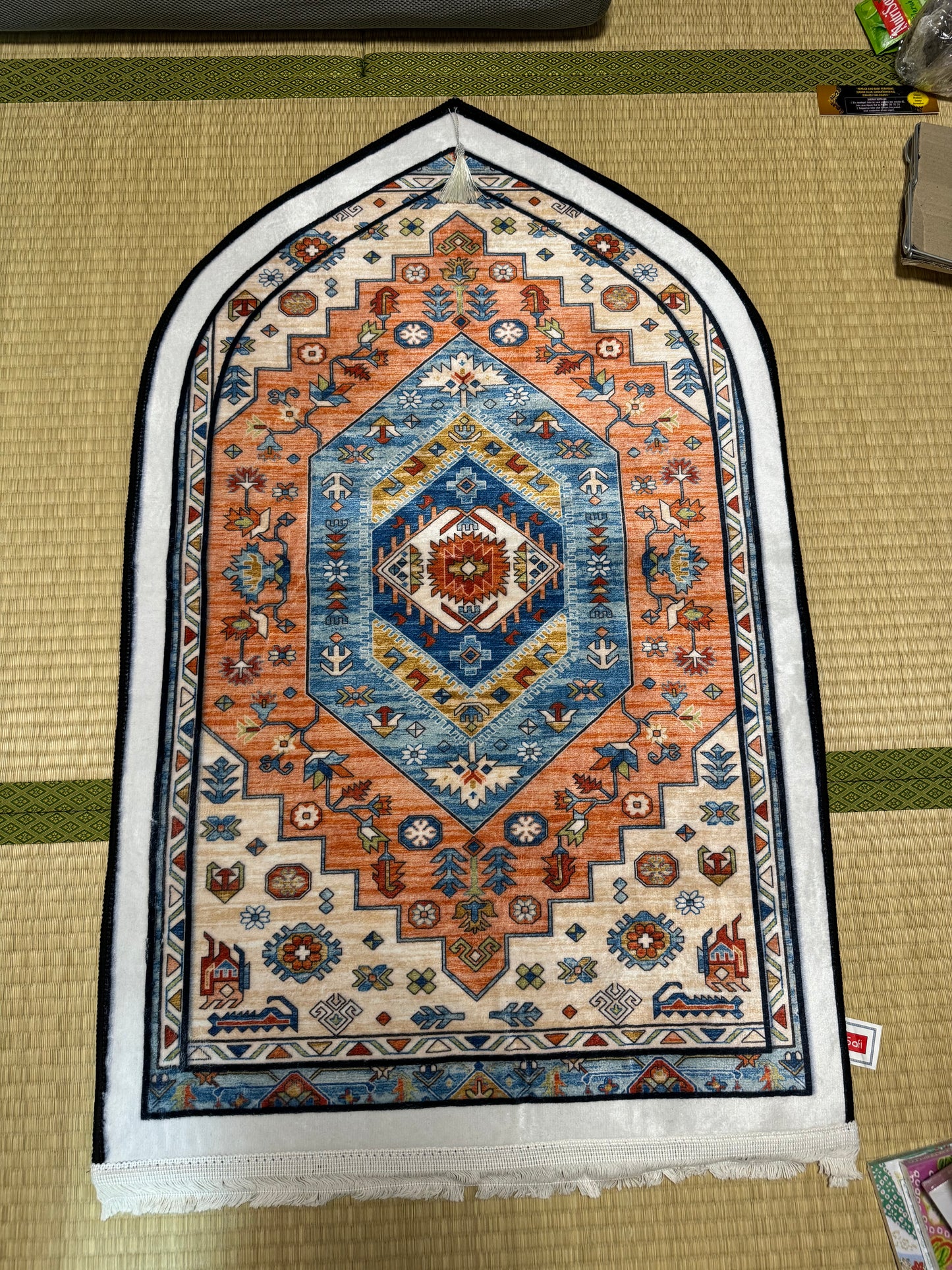 Sajadah Cutting Kubah Motif Anti Slip Ukuran Besar 70x110
