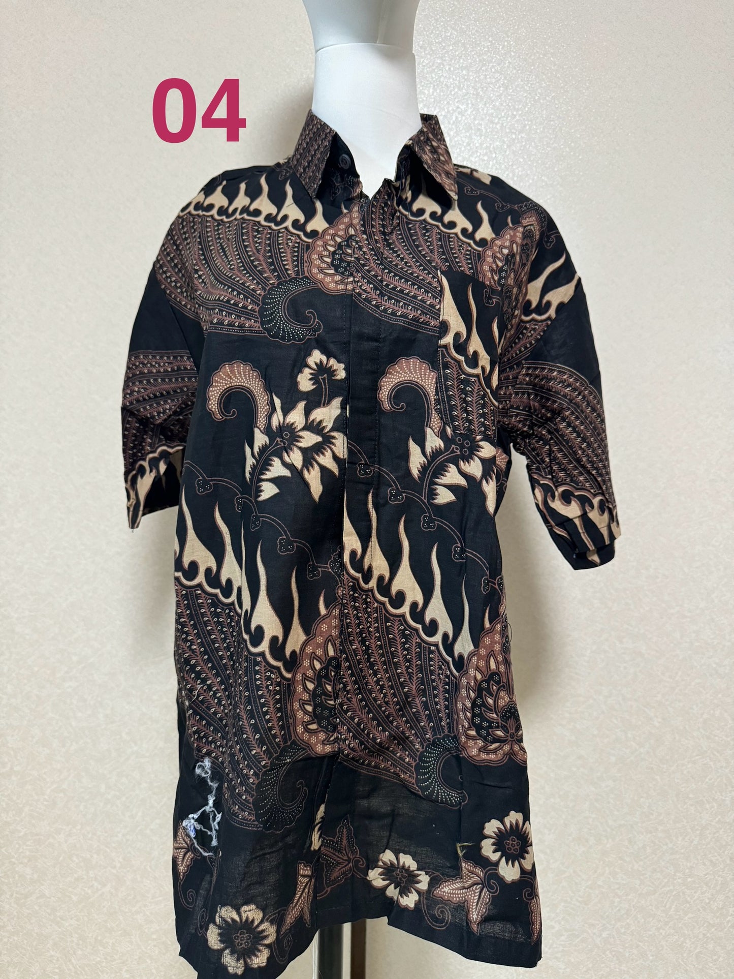 Kemeja Batik Cowo Lengan Pendek Size L