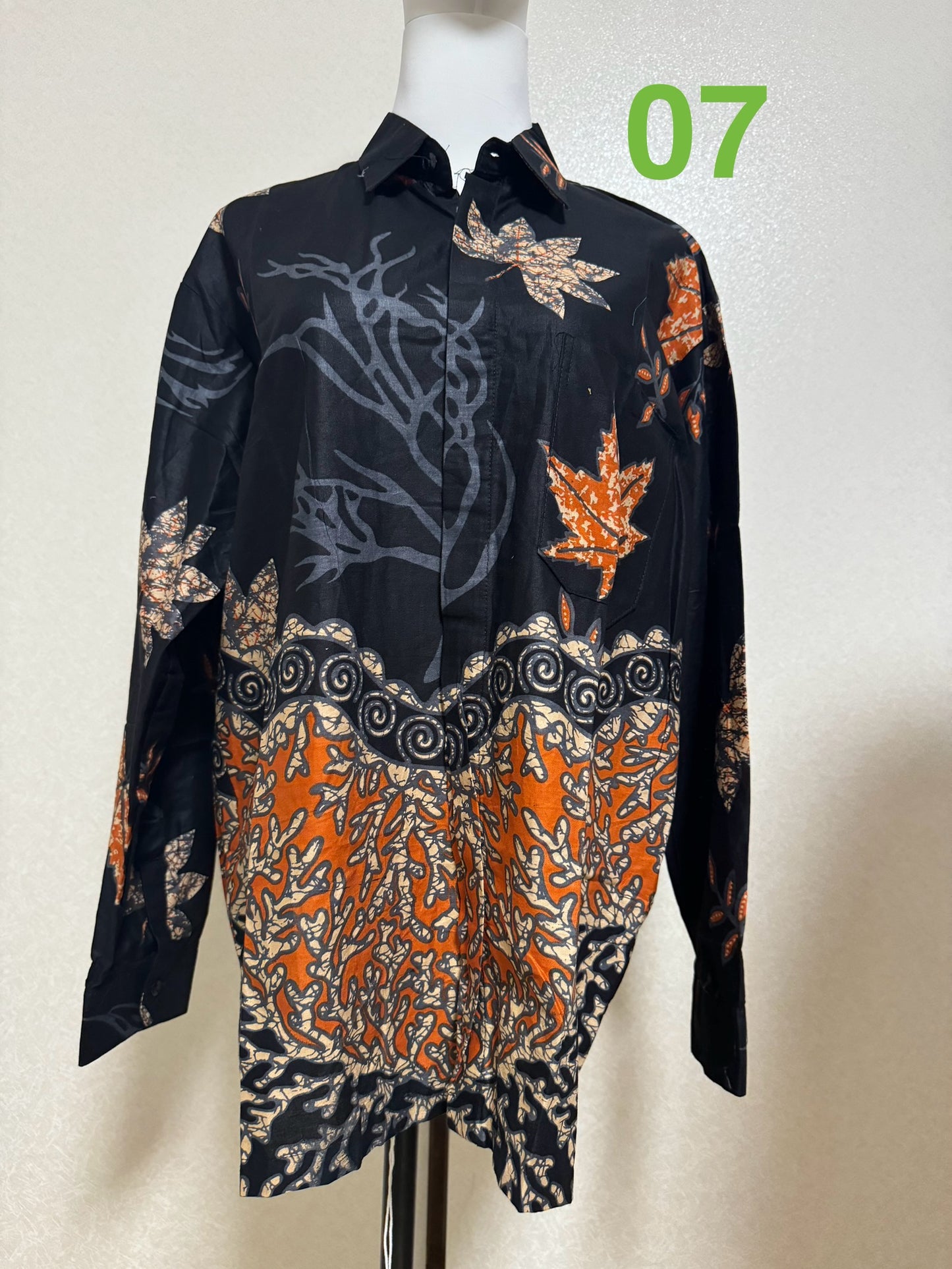 Kemeja Batik Cowo Lengan Panjang Size XL