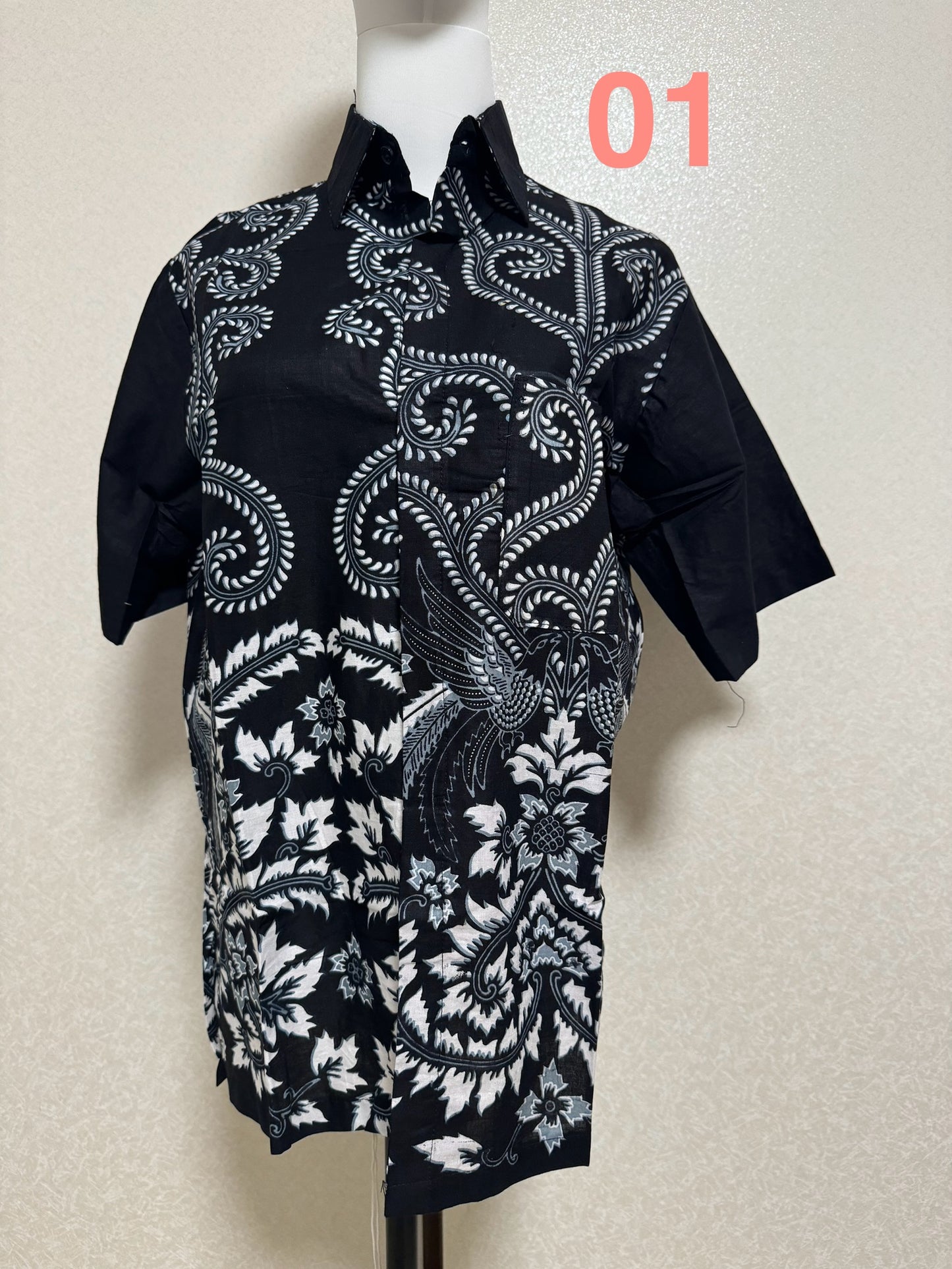 Kemeja Batik Cowo Lengan Pendek Size M