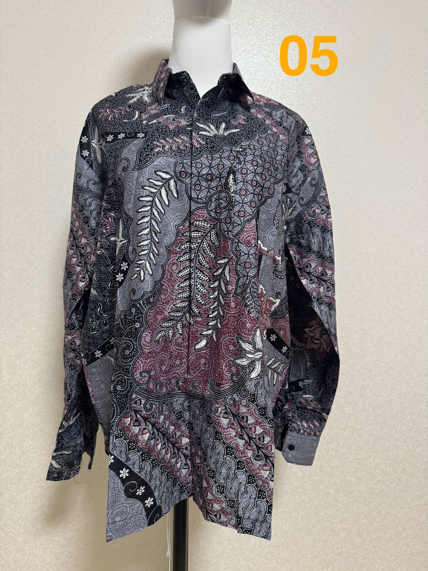 Kemeja Batik Cowo Lengan Panjang Size XL