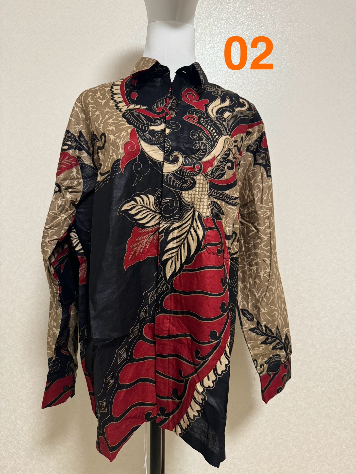 Kemeja Batik Cowo Lengan Panjang Size XL