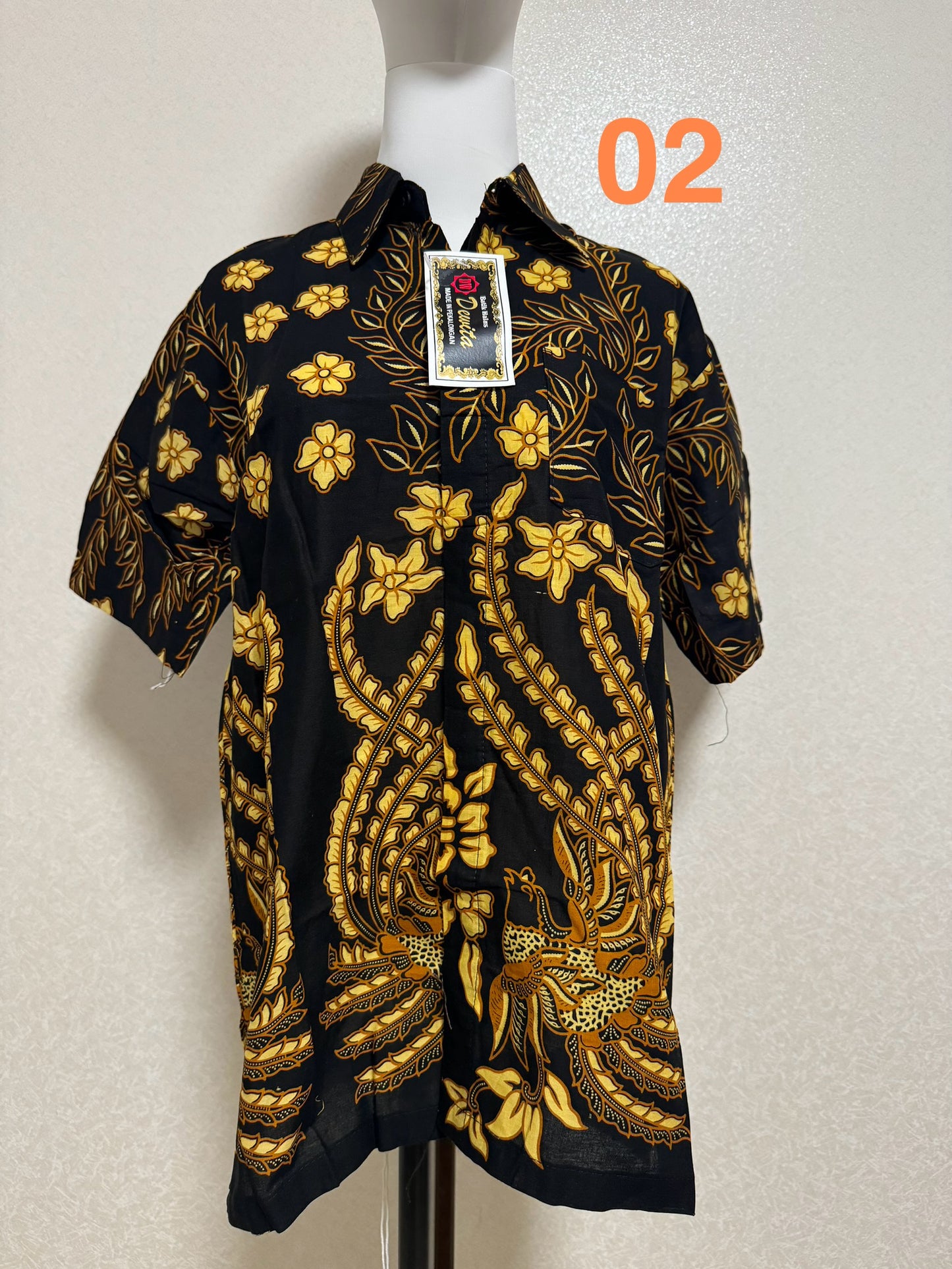 Kemeja Batik Cowo Lengan Pendek Size M