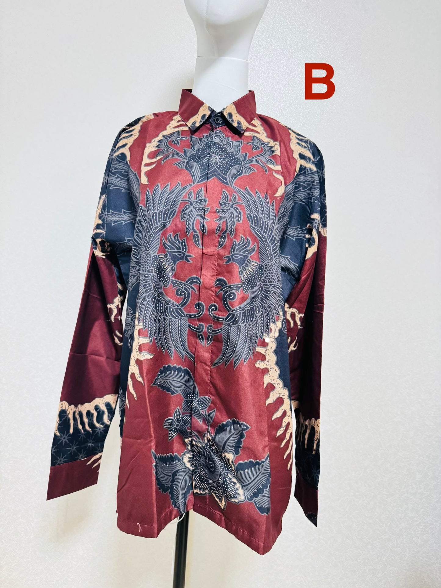 Kemeja Batik Cowo Lengan Panjang Size XL