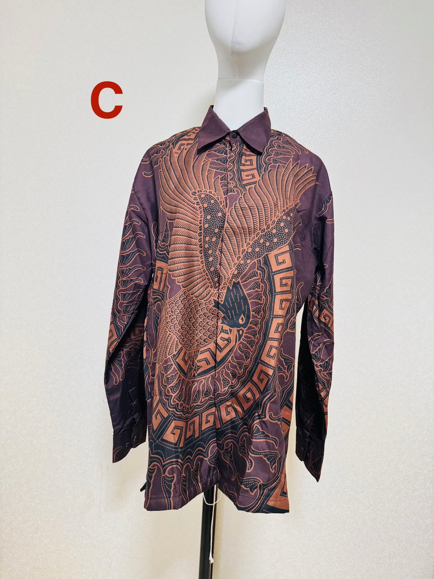 Kemeja Batik Cowo Lengan Panjang Size XL