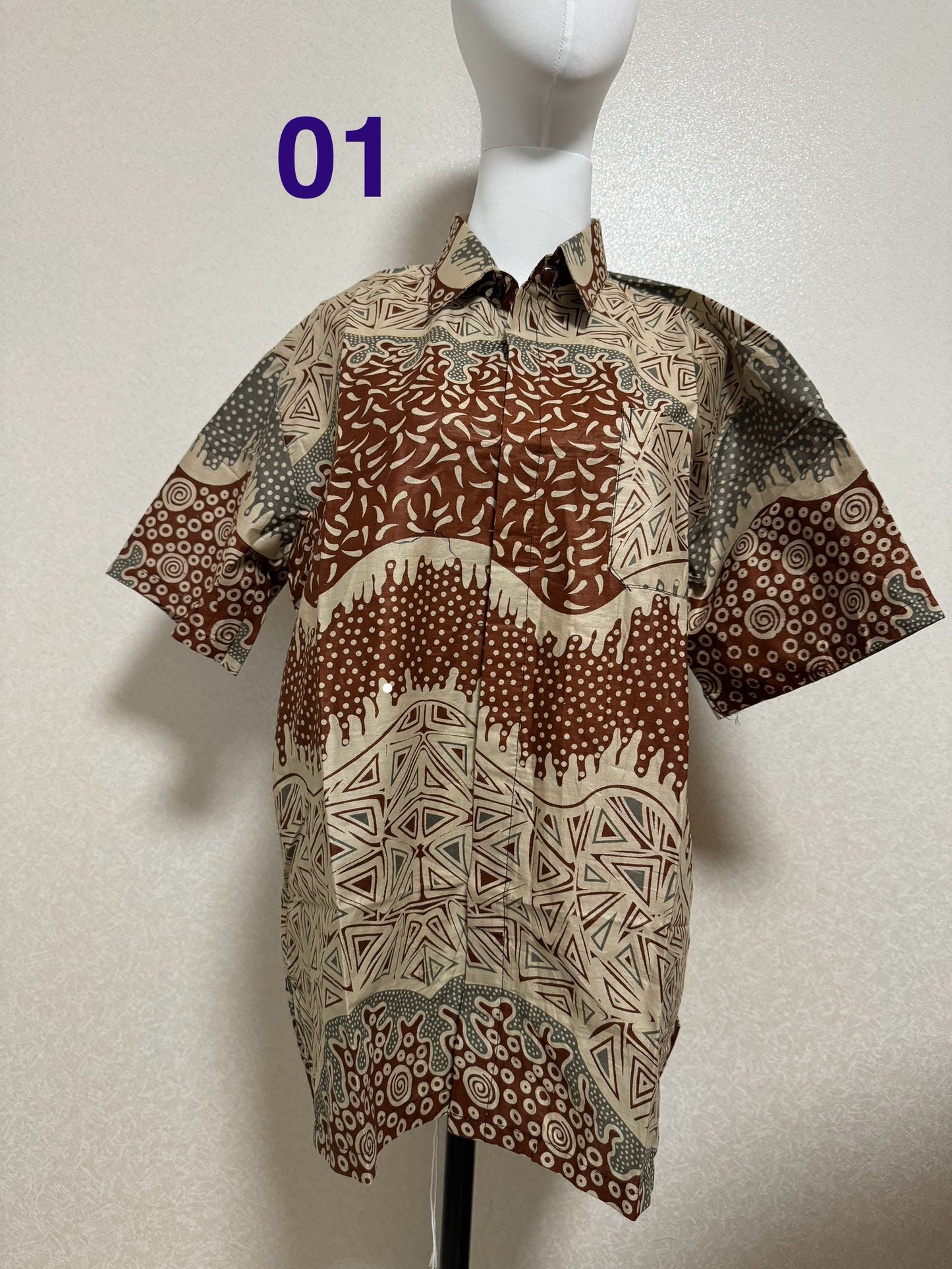 Kemeja Batik Cowo Lengan Pendek Size XL