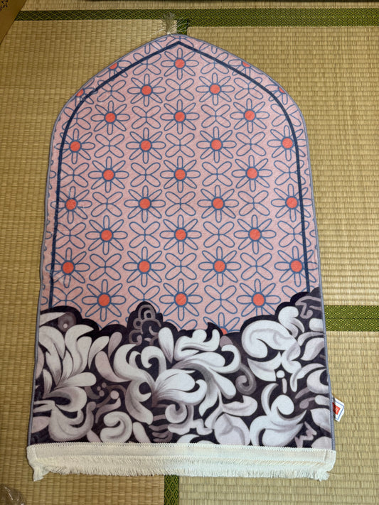 Sajadah Cutting Kubah Motif Anti Slip Ukuran Besar 70x110