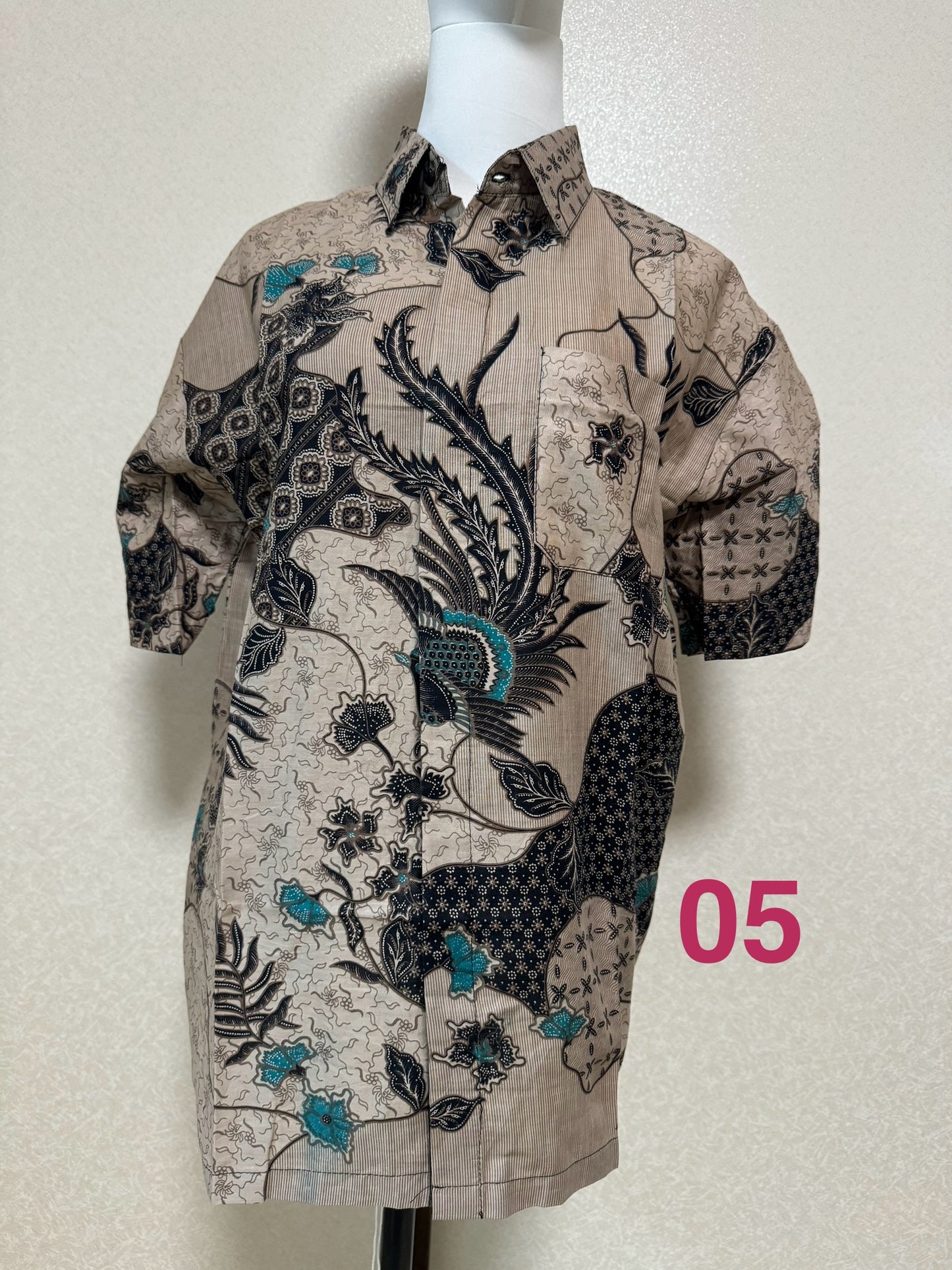 Kemeja Batik Cowo Lengan Pendek Size L