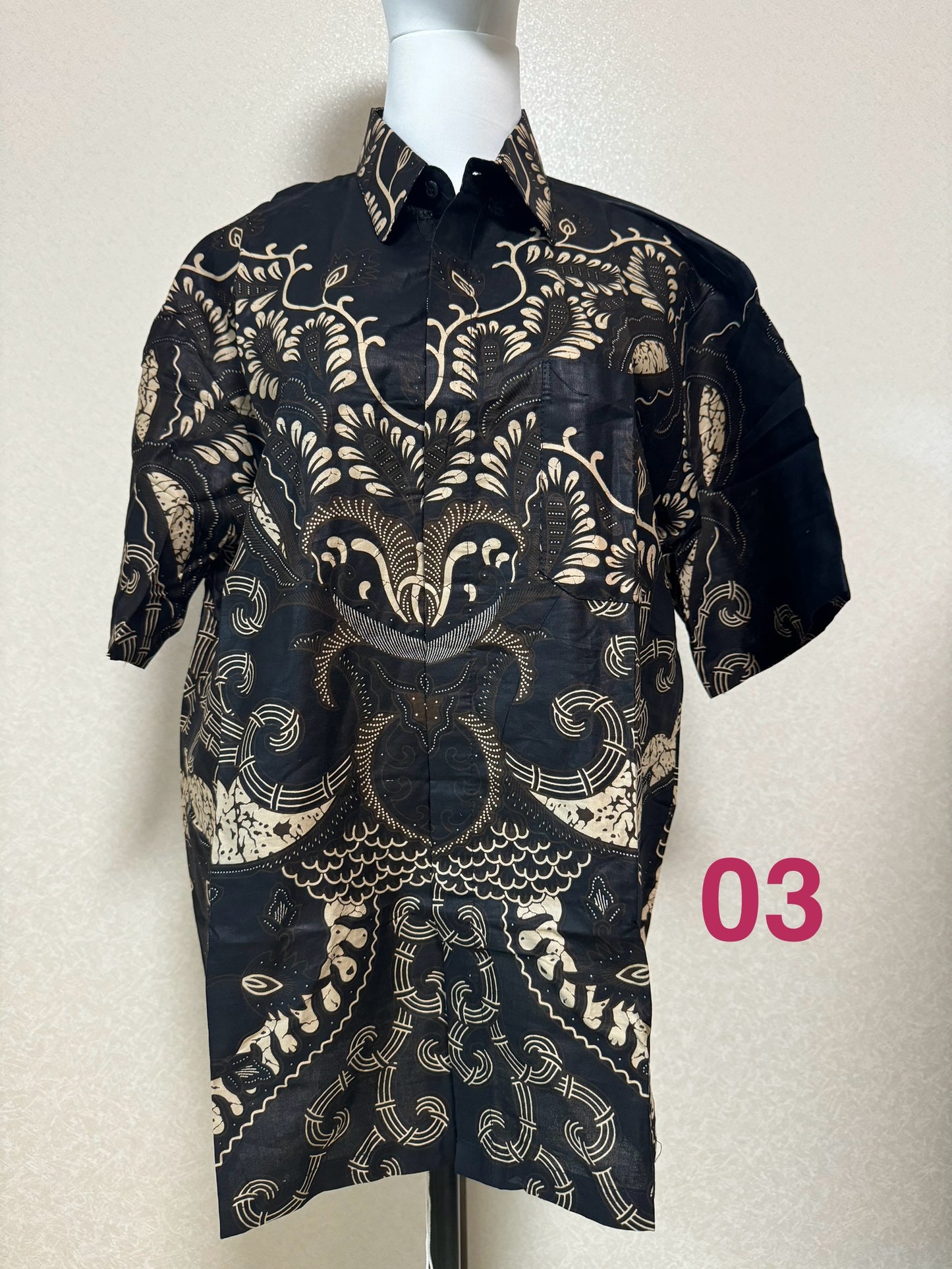 Kemeja Batik Cowo Lengan Pendek Size L