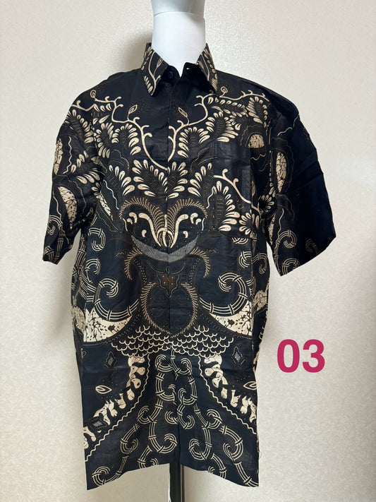 Kemeja Batik Cowo Lengan Pendek Size L